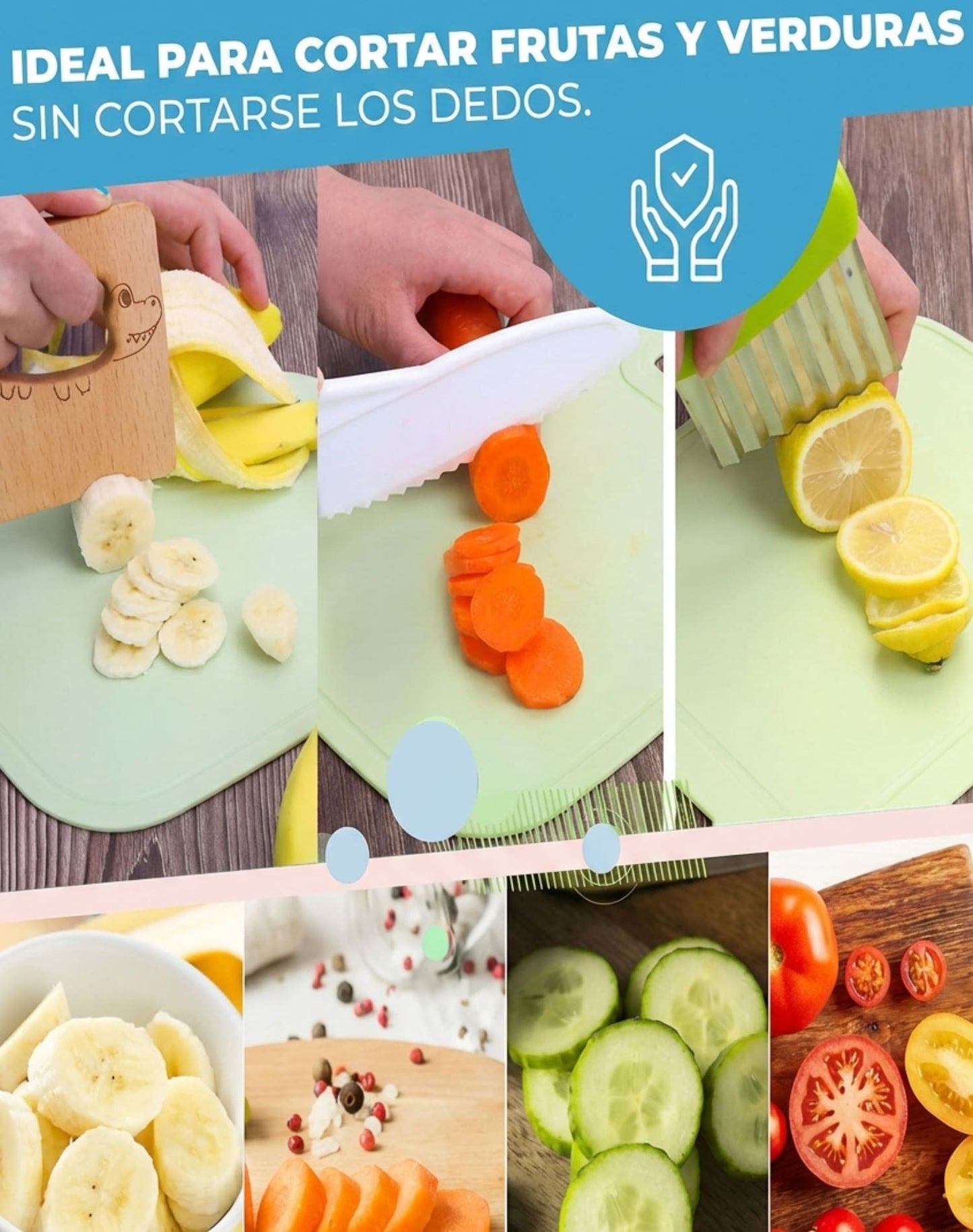 Kit de Cocina Infantil NinovaKids™ (13 piezas) – Cocina divertida, segura y fácil