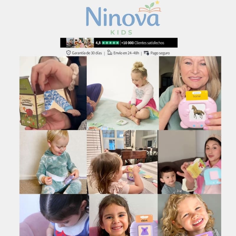 Tarjetas Parlantes NinovaKids™ – Tu hijo empieza a hablar solo, jugando