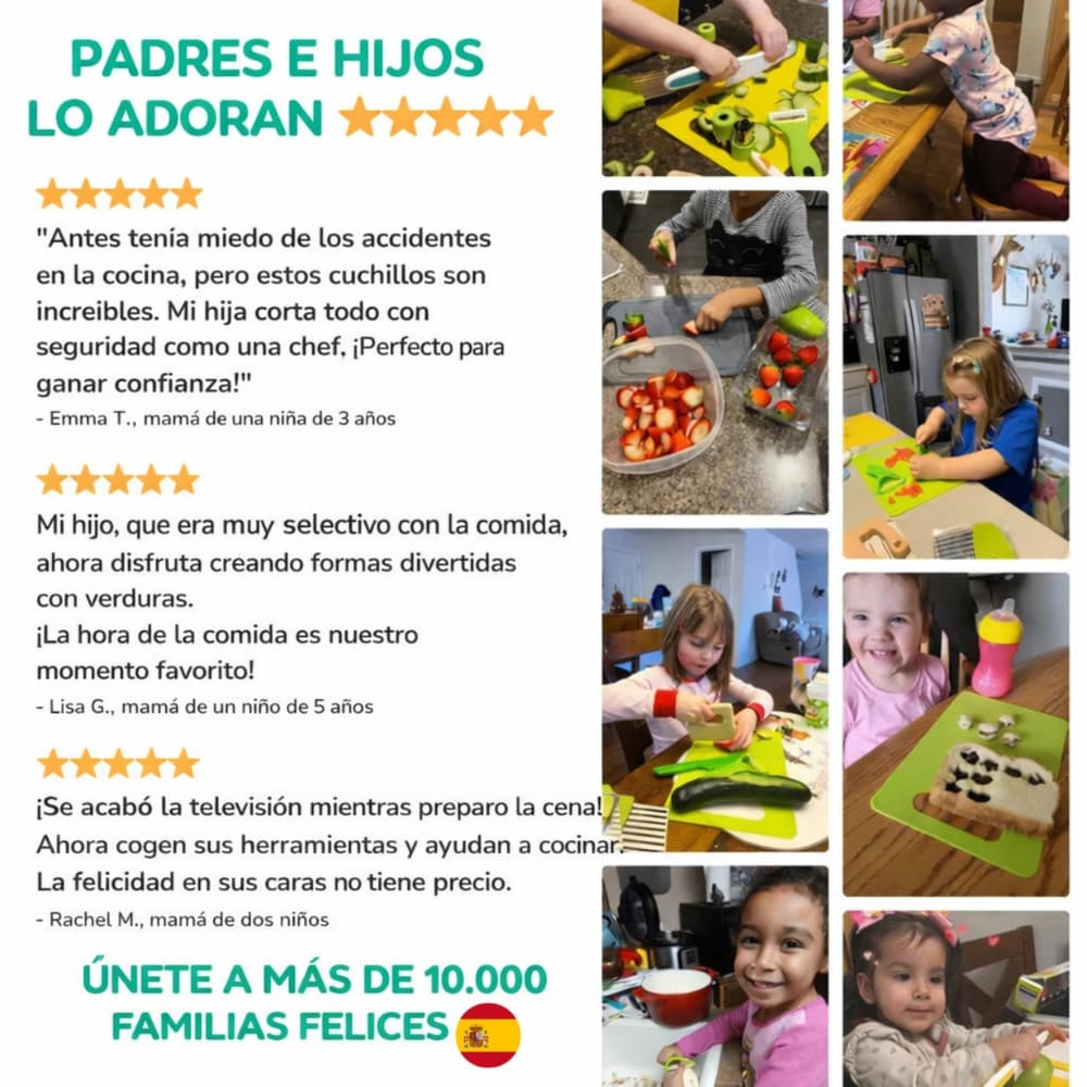 Kit de Cocina Infantil NinovaKids™ (13 piezas) – Cocina divertida, segura y fácil